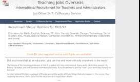 
							         Teaching Jobs Overseas: Best International Vacancies 24/7								  
							    