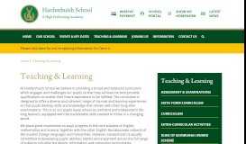 
							         Teaching & Learning - Hardenhuish School								  
							    