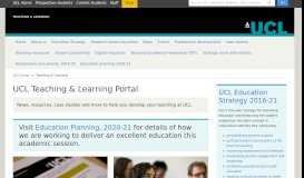 
							         Teaching & Learning - UCL - London's Global University								  
							    
