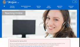 
							         Teaching Online | Westgate Corporation - Application Portal Site								  
							    