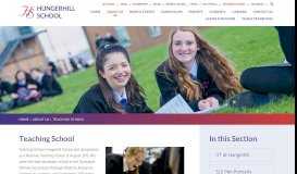 
							         Teaching School - Hungerhill School								  
							    