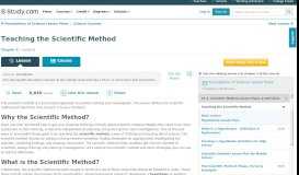 
							         Teaching the Scientific Method | Study.com								  
							    