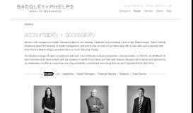 
							         Team | Badgley Phelps Wealth Managers								  
							    