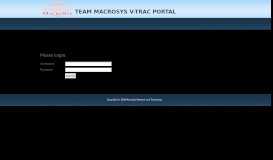 
							         Team MacroSys V-TRAC Portal								  
							    