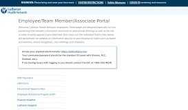 
							         Team Member/Associate Portal - Lutheran Health Network								  
							    
