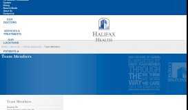 
							         Team Members | Halifax Health								  
							    