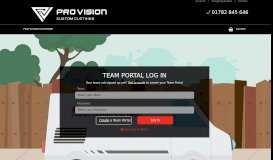 
							         Team Portal - Pro Vision Clothing								  
							    