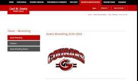 
							         Team - Wrestling / Goetz Wrestling - Jackson School District								  
							    