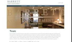 
							         Team – www.barrettasset.com/ - Barrett Asset Management, LLC								  
							    