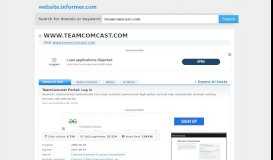 
							         teamcomcast.com at WI. TeamComcast Portal: Log in - Website Informer								  
							    