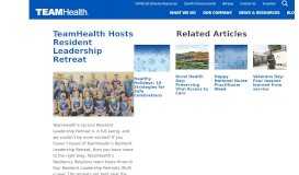 
							         TeamHealth Hosts Resident Leadership Retreat - TeamHealth								  
							    