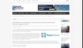 
							         TeamViewer Demonstrates Commitment to Channel with New Partner ...								  
							    