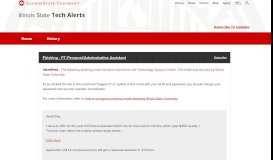 
							         Tech Alerts - Illinois State University								  
							    
