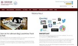 
							         “Tech and Tell”: Online Demos of Cool Websites and Apps - TCALL								  
							    