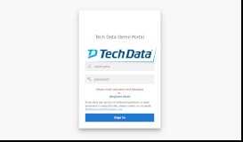 
							         Tech Data Demo Portal: Sign In								  
							    