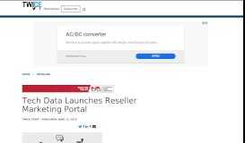 
							         Tech Data Launches Reseller Marketing Portal - Twice								  
							    