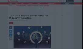 
							         Tech Data: Neues Channel Portal für IT-Security-Experten - ChannelBiz								  
							    
