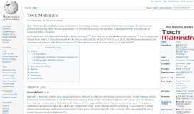
							         Tech Mahindra - Wikipedia								  
							    