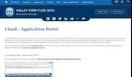 
							         Tech Tips / Using Cloud - Application Portal - Valley View School District								  
							    