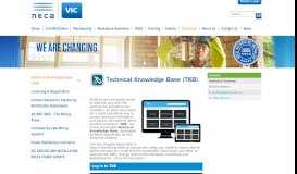 
							         Technical Knowledge Base (TKB) | NECA								  
							    