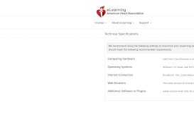 
							         Technical Specifications | AHA eLearning								  
							    
