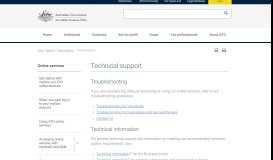 
							         Technical support | Australian Taxation Office								  
							    