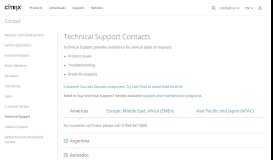 
							         Technical Support Contacts - Citrix								  
							    