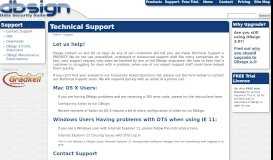 
							         Technical Support | dbsign.com								  
							    