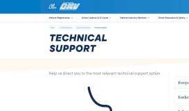 
							         Technical Support - DMV - CA.gov								  
							    