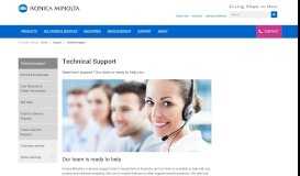 
							         Technical support - Konica Minolta								  
							    
