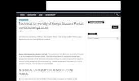 
							         Technical University of Kenya Student Portal: portal.tukenya.ac.ke								  
							    