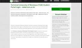 
							         Technical University of Mombasa (TUM) Student Portal Login - www ...								  
							    