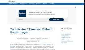 
							         Technicolor / Thomson routers - Login IPs and default ...								  
							    