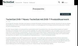 
							         TechniSat DVB-T News: TechniSat mit DVB-T ... - TechniSat								  
							    