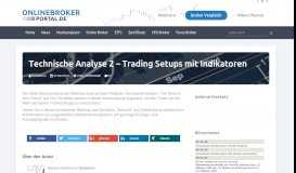 
							         Technische Analyse 2 – Trading Setups mit ... - Online Broker Portal								  
							    