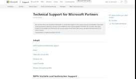 
							         Technischen Support für Microsoft-Partner								  
							    