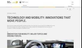 
							         Technologies and Mobility - BMW Group								  
							    