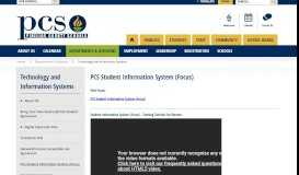 
							         Technology and Information Systems / PCS Student Information ...								  
							    