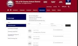
							         Technology / Contact Information - City of St. Charles School District								  
							    