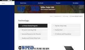
							         Technology / Dept. Overview - Wills Point ISD								  
							    