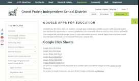 
							         Technology / Google Apps for Education - Grand Prairie								  
							    