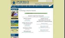 
							         Technology Links for Parents - Pueblo City Schools Internet								  
							    