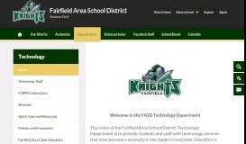 
							         Technology / PARENT/ ... PORTAL - ... - Fairfield Area School District								  
							    