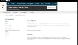 
							         Technology / Parent Portal - Spartanburg District Five								  
							    