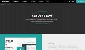 
							         Technology Partner: ServiceNow IT Service Management | ExtraHop								  
							    
