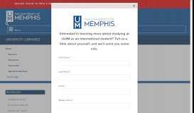 
							         Technology Portal - Libraries - The University of Memphis								  
							    