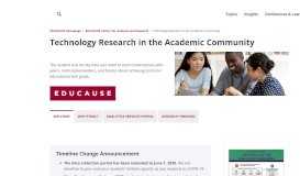 
							         Technology Research in the Academic Community | EDUCAUSE								  
							    