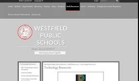 
							         Technology Resources - Westfield Public School District								  
							    