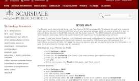 
							         Technology Resources / WiFi - BYOD Network - Scarsdale Schools								  
							    
