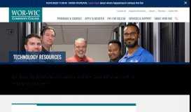 
							         Technology Resources - Wor-Wic Community College								  
							    